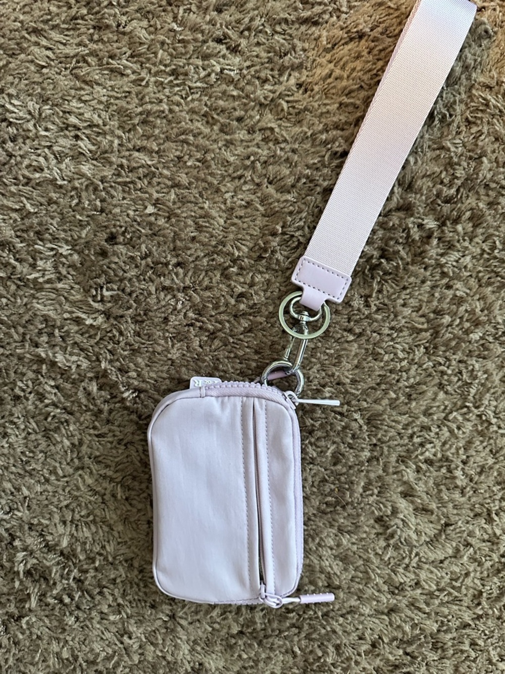 Light Pink Crossbody Card & Phone Case with Adjustable Strap